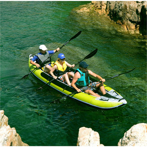 2024 Z-Pro Tango 3 Man Inflatable Kayak, Paddle & Pump Package TA300 GREEN